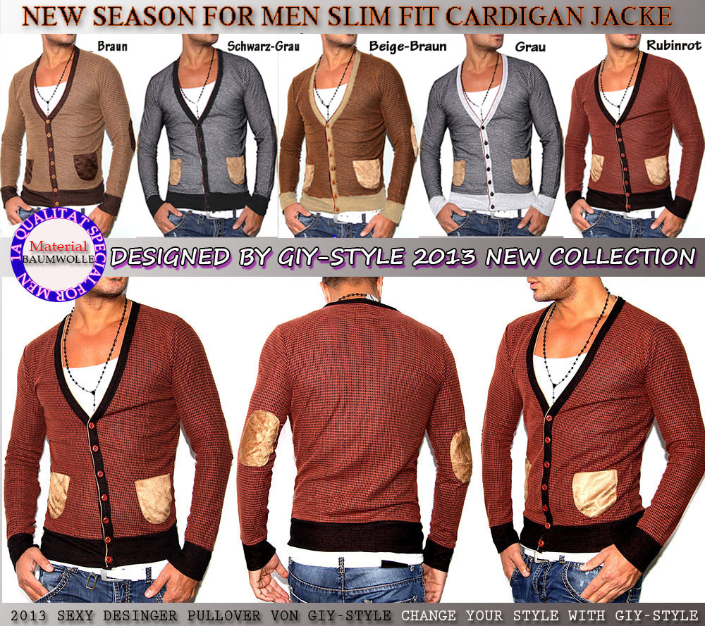 NEU COLLECTION 2013 SEXY HERREN PULLOVER CARDIGAN JACKE T SHIRT 4