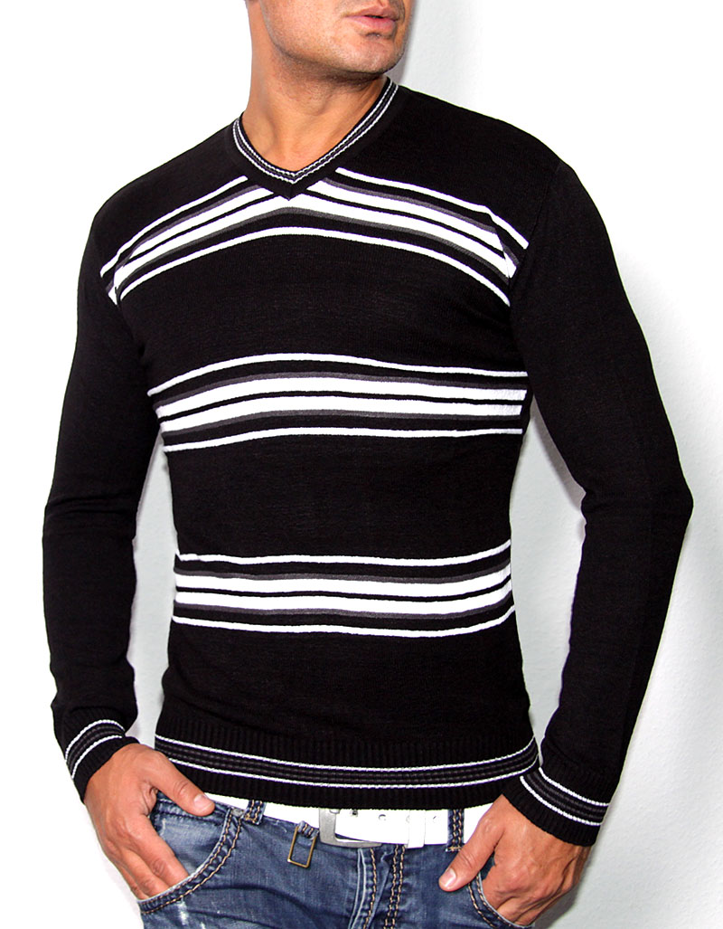 HERREN V AUSSCHNITT PULLOVER SWEATSHIRT V NECK LONGSLEEVE 332