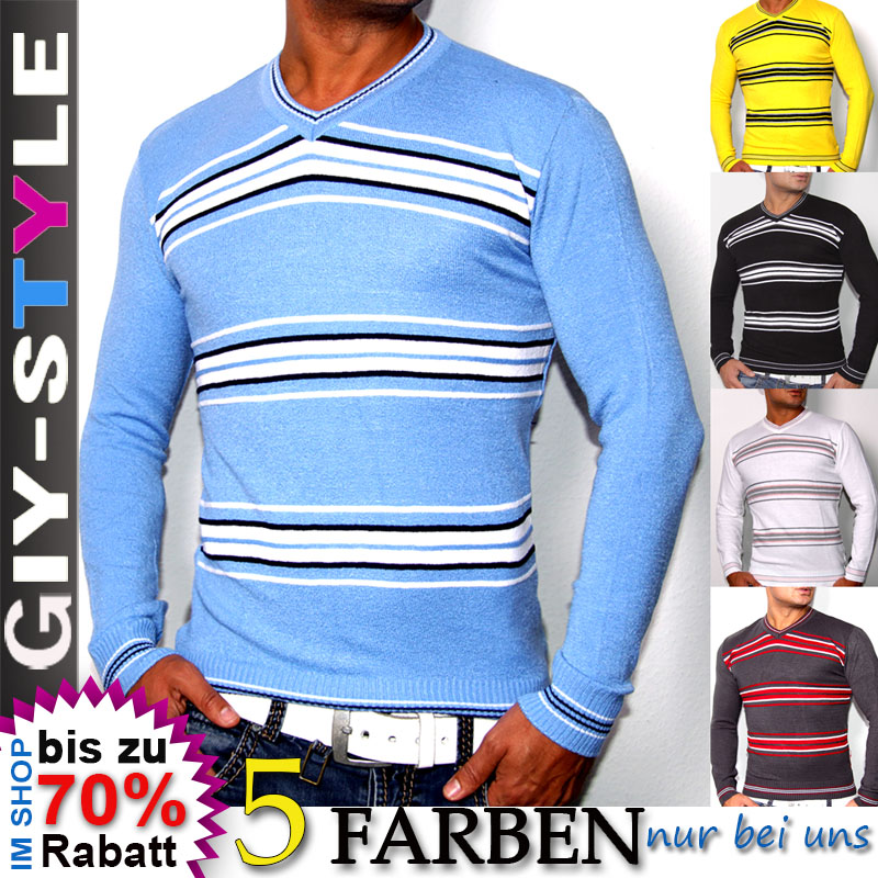 NEU MIX 5 FARBEN HERREN V AUSSCHNITT PULLOVER SWEATSHIRT V NECK