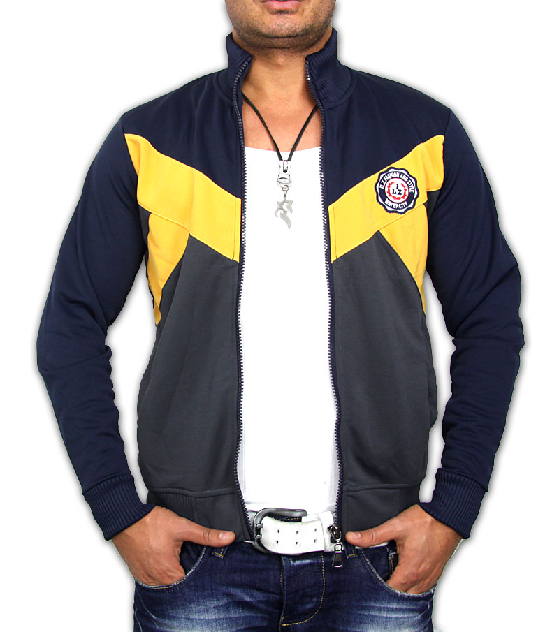 2012 NEW SEASON SEXY HERREN REIßVERSCHULESS JACKE TOP QUALITÄT BLAU